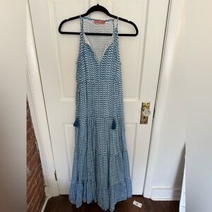 Beautiful Oliphant Maxi dress - blue and white